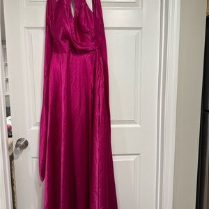 Morgan & Co. Fuchsia Backless Dress